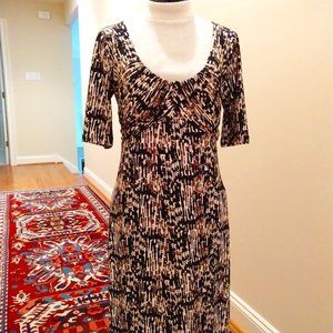 Ann Taylor Dress Black Brown White Size 6